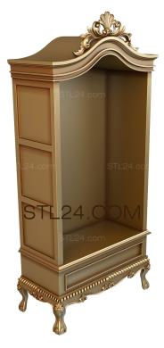 Шкафы (3d модель шкафа-витрины в stl, файл для чпу станка, SHK_0041) 3D модель для ЧПУ станка