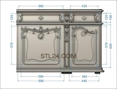 Шкафы (SHK_0091) 3D модель для ЧПУ станка