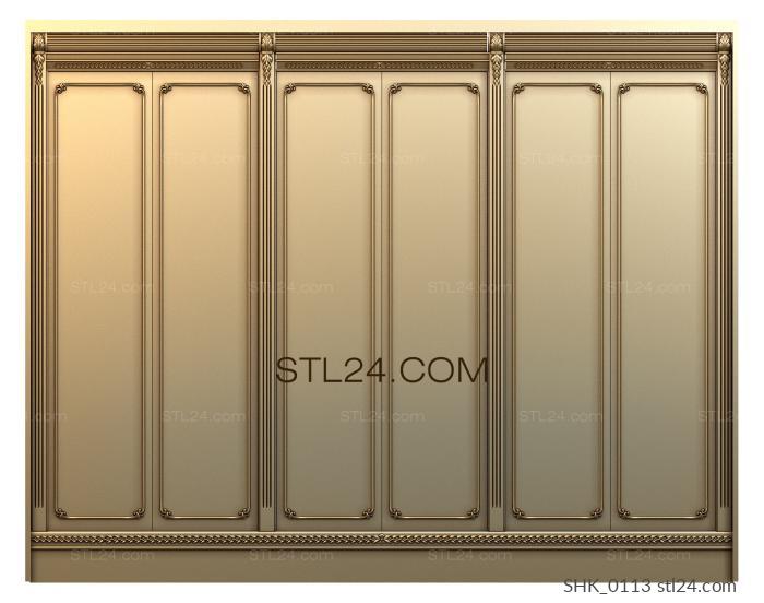 Шкафы (SHK_0113) 3D модель для ЧПУ станка