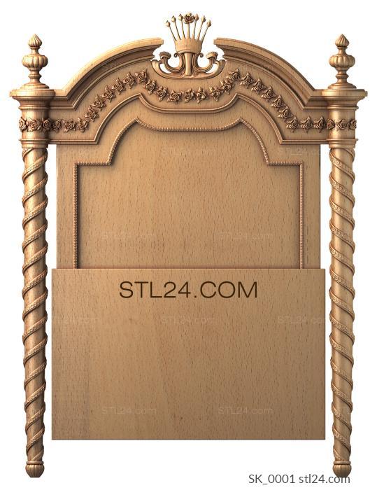Headboard (SK_0001) 3D models for cnc