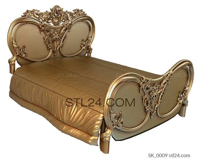Headboard (SK_0009) 3D models for cnc