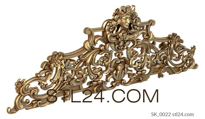 Headboard (SK_0022) 3D models for cnc