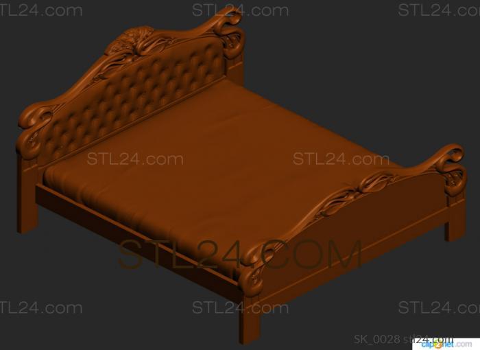 Headboard (SK_0028) 3D models for cnc