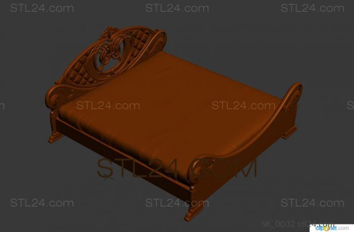 Headboard (SK_0032) 3D models for cnc