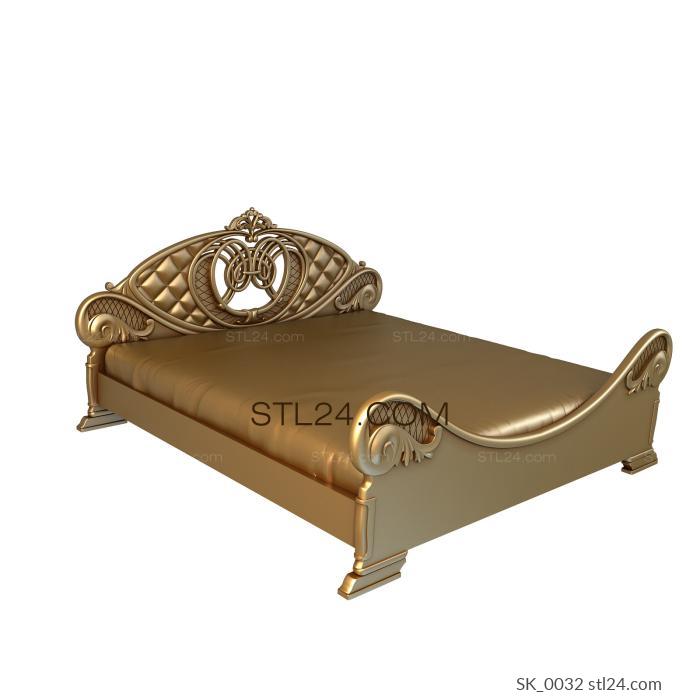 Headboard (SK_0032) 3D models for cnc