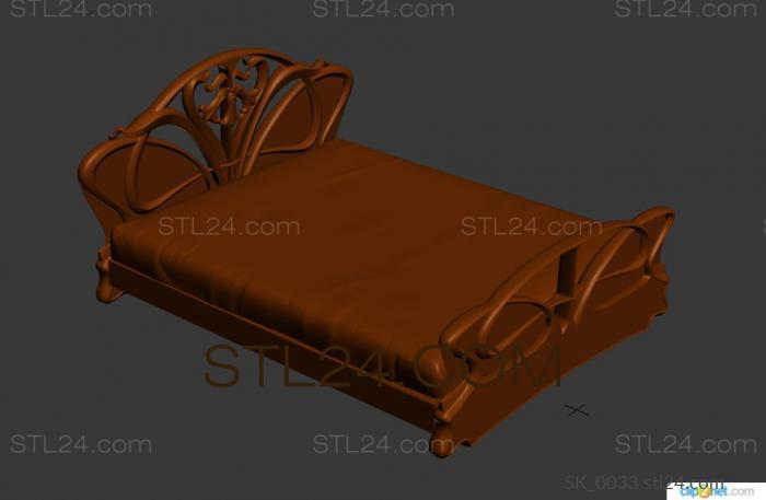Headboard (SK_0033) 3D models for cnc