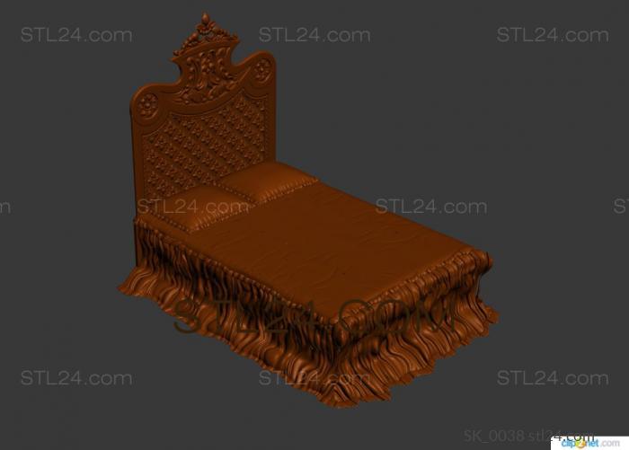 Headboard (SK_0038) 3D models for cnc