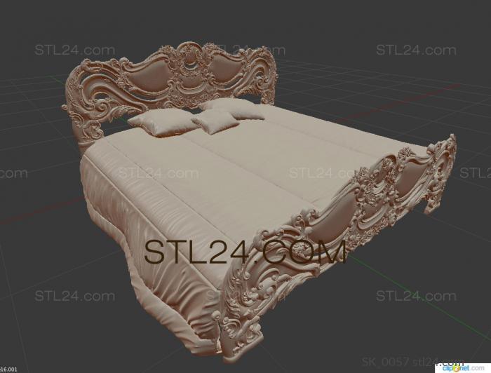 Headboard (SK_0057) 3D models for cnc