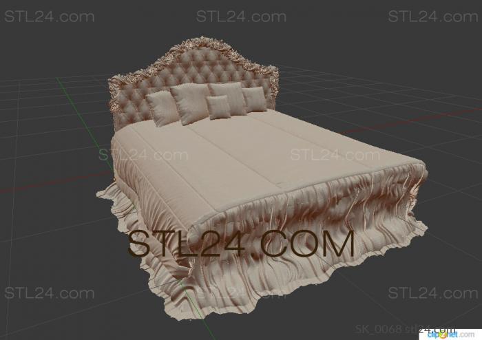 Headboard (SK_0068) 3D models for cnc