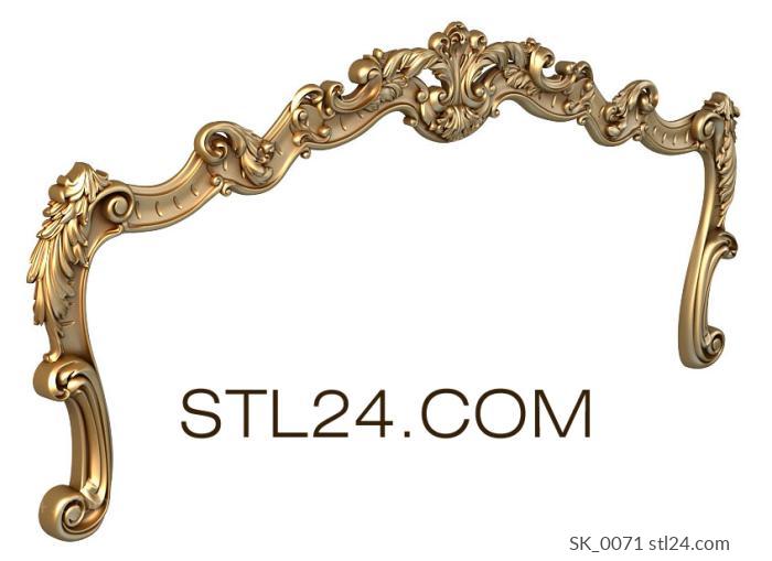 Headboard (SK_0071) 3D models for cnc