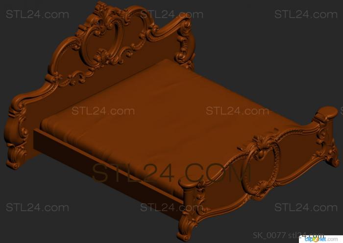 Headboard (SK_0077) 3D models for cnc