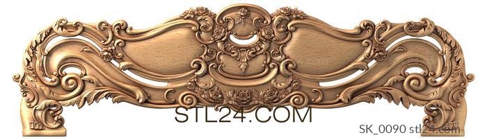 Headboard (SK_0090) 3D models for cnc