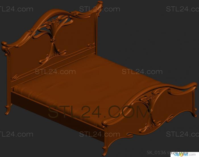 Headboard (SK_0136) 3D models for cnc