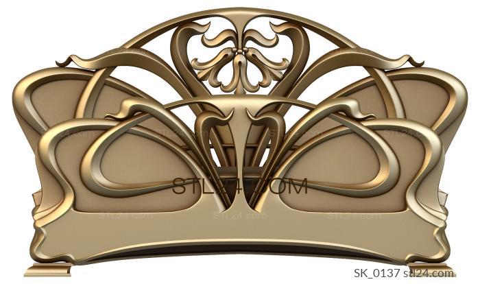 Спинки кроватей (SK_0137) 3D модель для ЧПУ станка