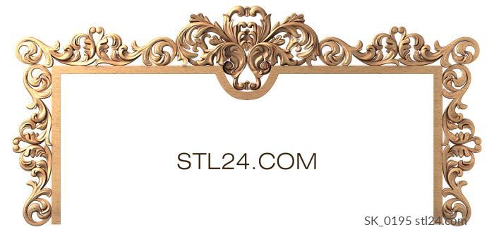 Headboard (SK_0195) 3D models for cnc