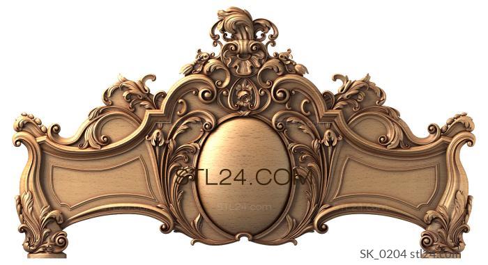 Headboard (SK_0204) 3D models for cnc