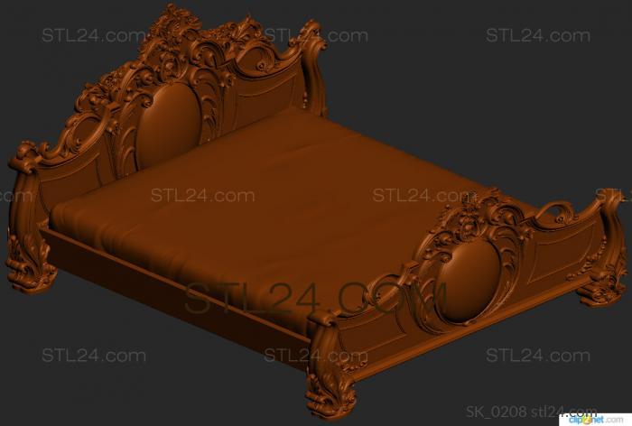 Headboard (SK_0208) 3D models for cnc