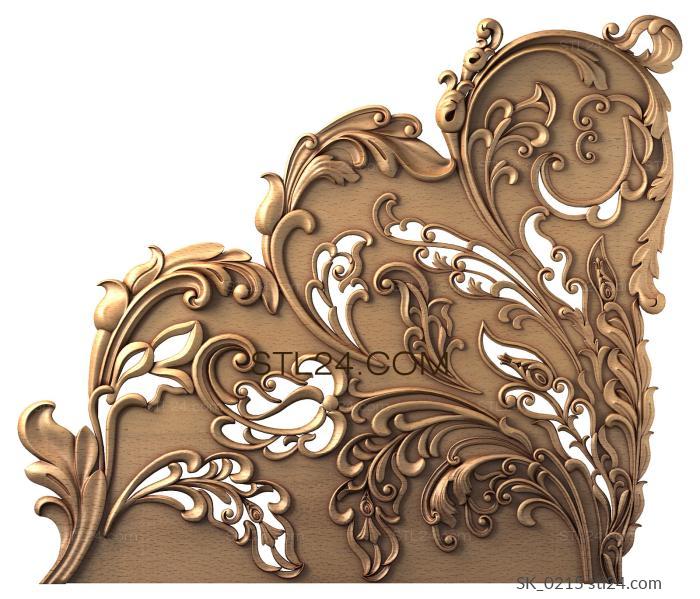 Headboard (SK_0215) 3D models for cnc