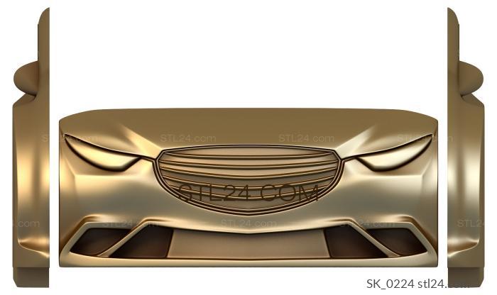 Headboard (SK_0224) 3D models for cnc