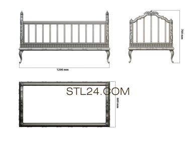 Headboard (SK_0348) 3D models for cnc