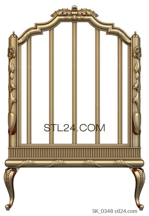 Headboard (SK_0348) 3D models for cnc