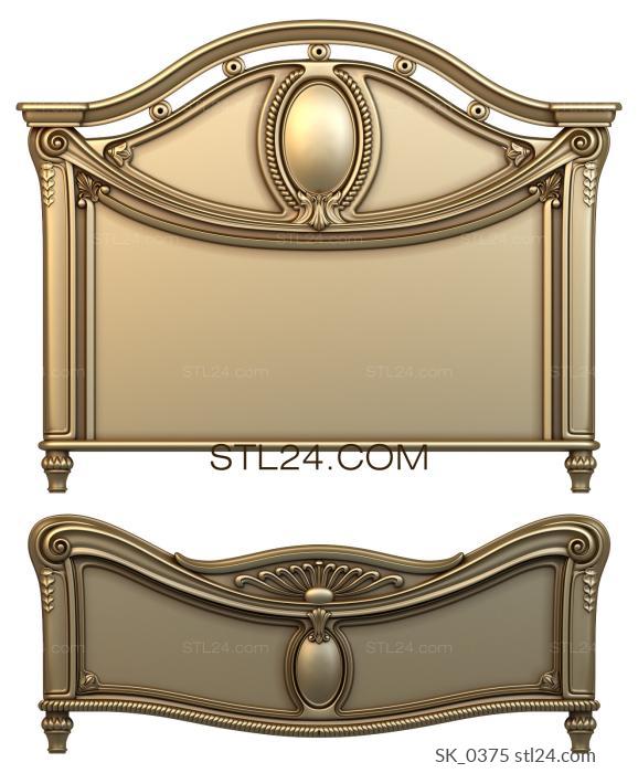 Headboard (SK_0375) 3D models for cnc