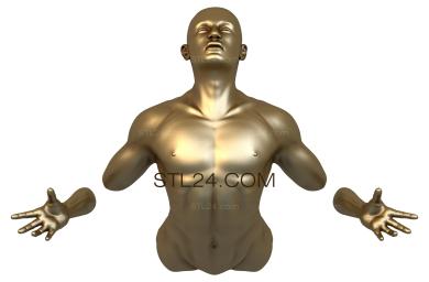 3d stl модель статуэтки человека