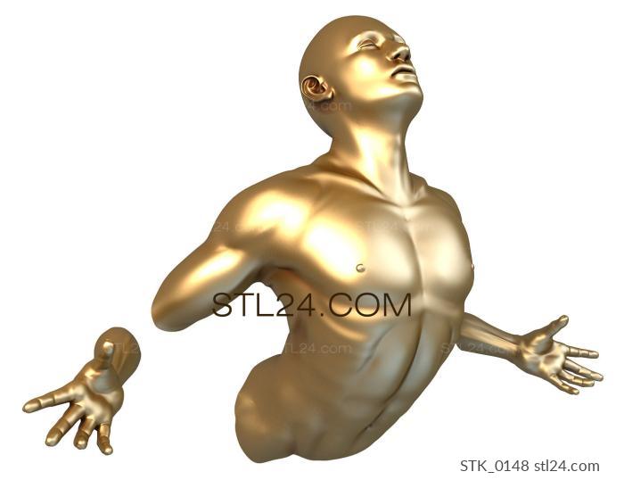 Statuette (3d stl model of a human figurine, STK_0148) 3D models for cnc