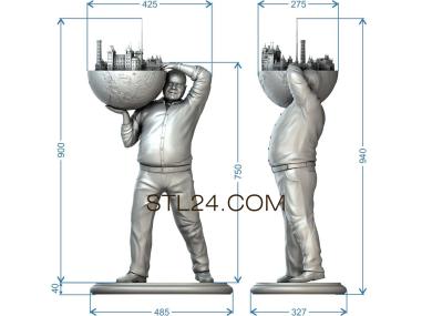 Statuette (STK_0173) 3D models for cnc