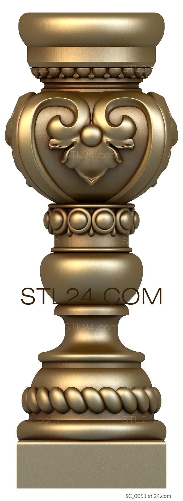 Church pillar (SC_0051) 3D models for cnc