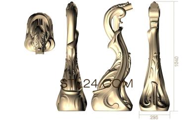 Столбы (ST_0269) 3D модель для ЧПУ станка