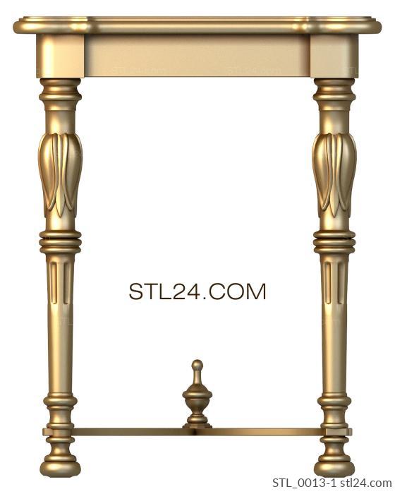 Столы (STL_0013-1) 3D модель для ЧПУ станка