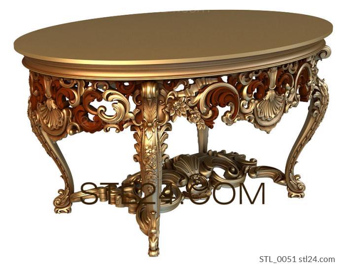 Tables (STL_0051) 3D models for cnc
