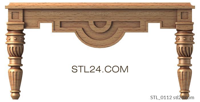 Tables (Table with decorative carvings and classic legs, STL_0112) 3D models for cnc