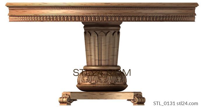 Tables (Round table with columnar leg, STL_0131) 3D models for cnc