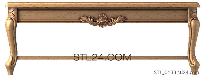 Tables (Coffee Table with Elegant Detailing, STL_0133) 3D models for cnc