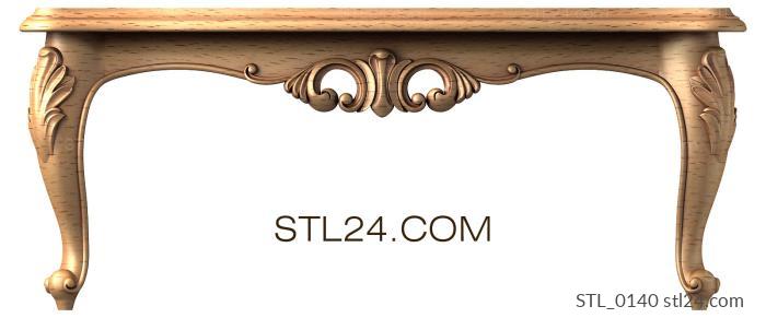 Tables (Ornate Console Table with Decorative Handles, STL_0140) 3D models for cnc