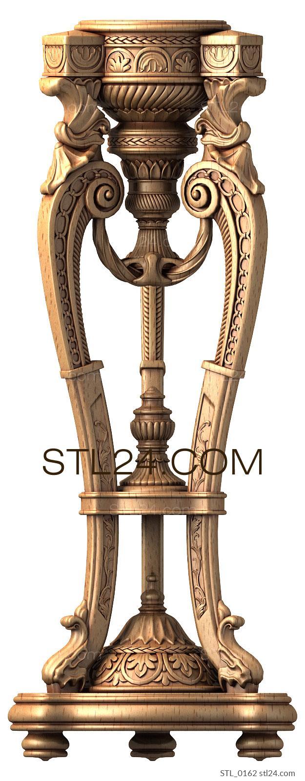 Tables (Ornate Candle Stand, STL_0162) 3D models for cnc