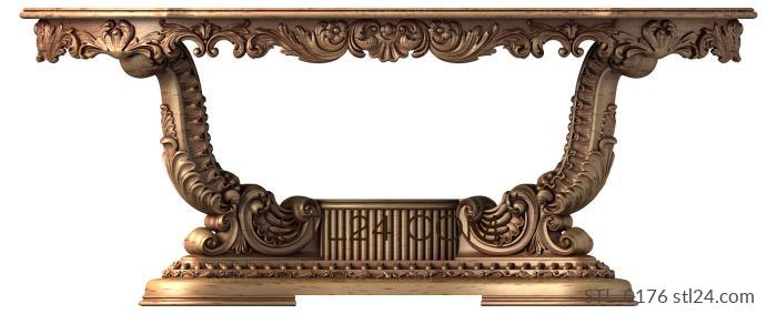 Tables (Ornate Coffee Table with Elaborate Carvings, STL_0176) 3D models for cnc