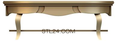 3d stl модель столика низкого, файл для чпу станка