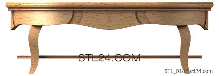 Tables (3d stl model of low table, file for cnc machine tool, STL_0182) 3D models for cnc