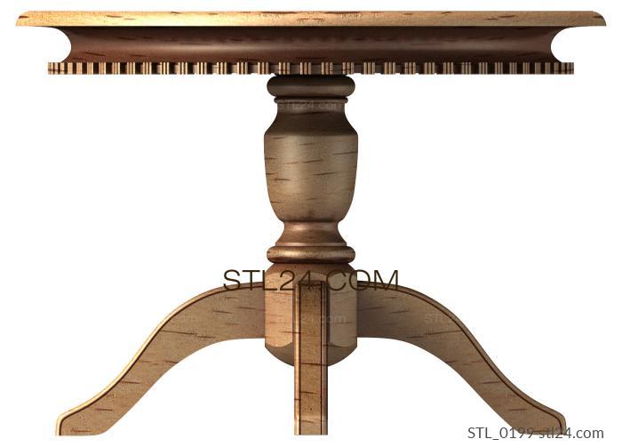Tables (Table with two elegant legs and deck, STL_0199) 3D models for cnc