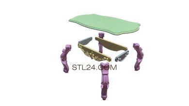 Столы (STL_0211) 3D модель для ЧПУ станка