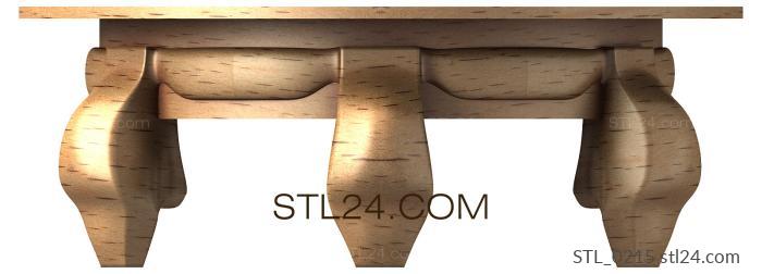 Tables (3d stl model of a coffee table, STL_0215) 3D models for cnc
