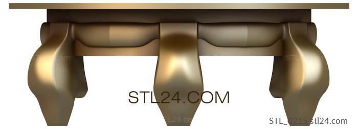 Столы (3d stl модель столика журнального, STL_0215) 3D модель для ЧПУ станка