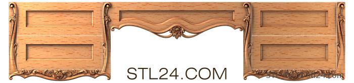 Tables (Carved cornice with floral elements, STL_0271) 3D models for cnc