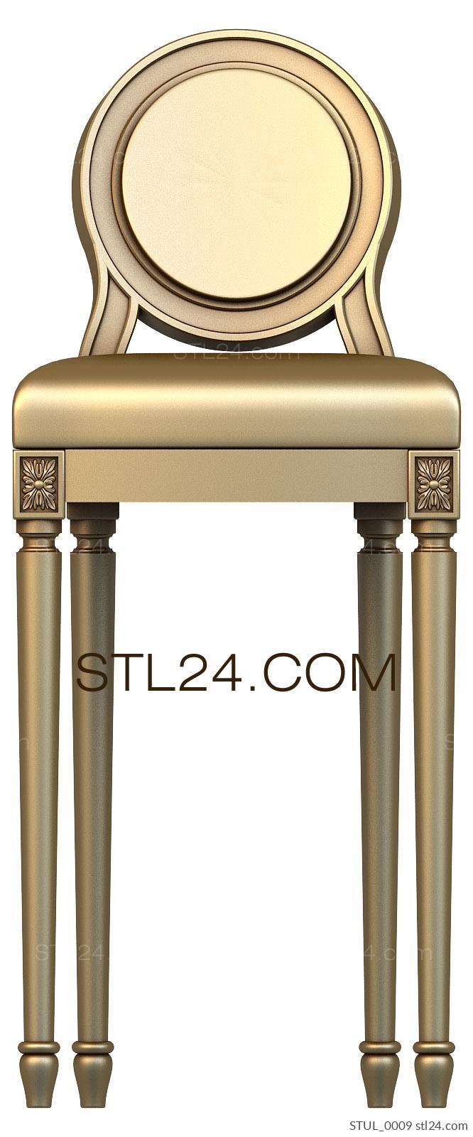 Стулья (STUL_0009) 3D модель для ЧПУ станка