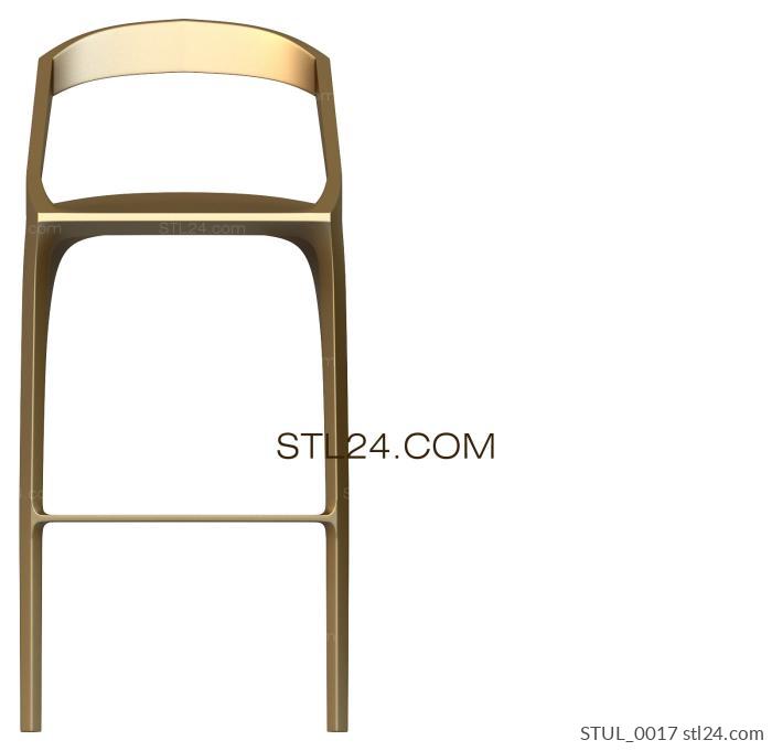 Chair (STUL_0017) 3D models for cnc