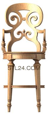 Chair (STUL_0019) 3D models for cnc