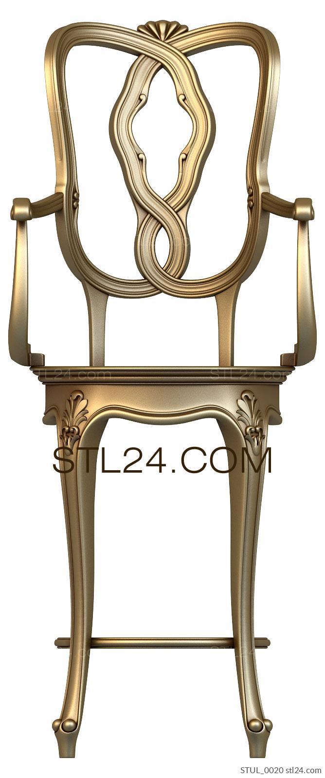 Chair (STUL_0020) 3D models for cnc